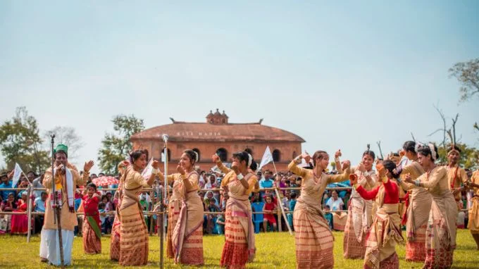 “Rang Ghar Bakori Celebrates Vibrant Rangali Bihu with Cultural Extravaganza in Sivasagar”