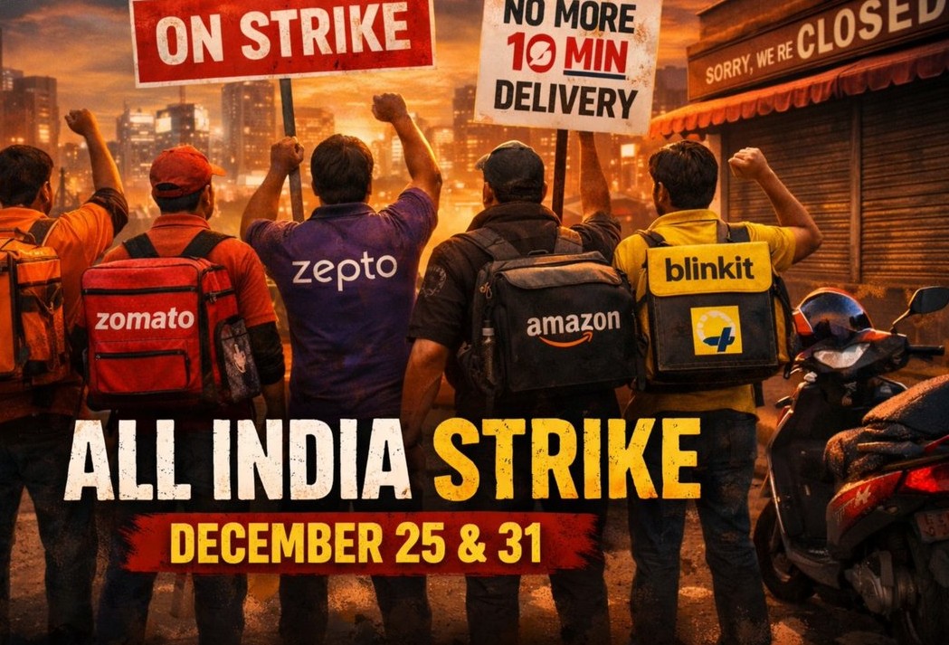 Nationwide Strike by Gig Workers to Disrupt Deliveries on New Year’s Eve