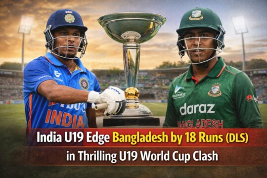 India U19 Secure Thrilling 18-Run DLS Victory Over Bangladesh in ICC U19 World Cup 2026: Remain Unbeaten