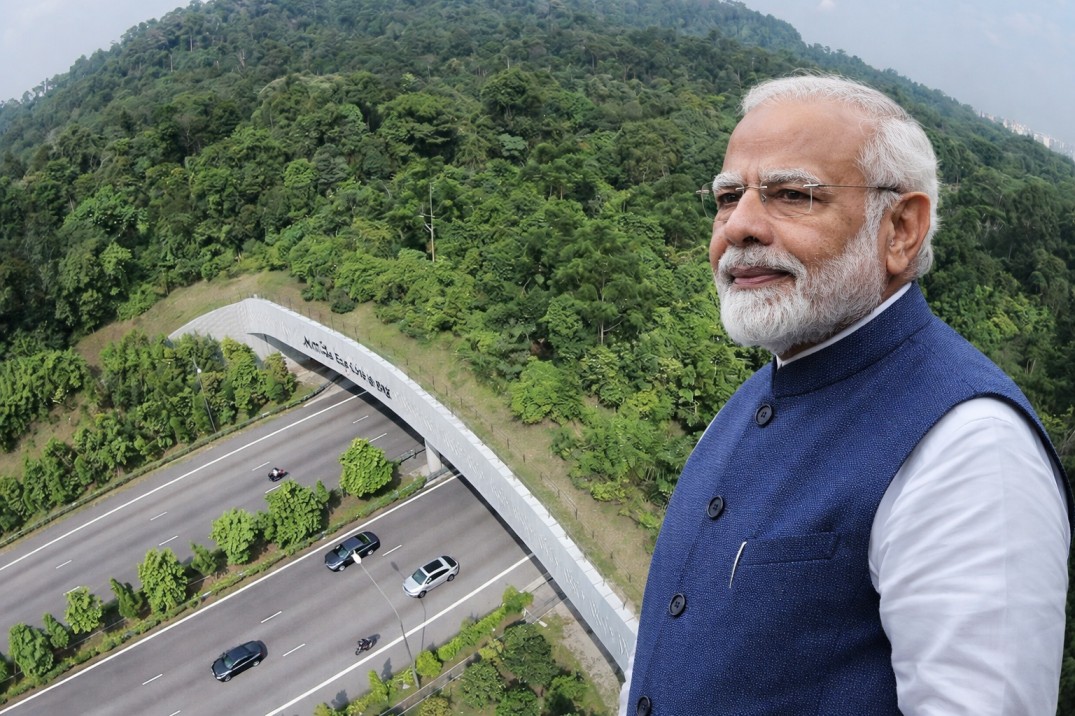 PM Narendra Modi Performs Bhoomi Pujan for Kaziranga Elevated Corridor in Kaliabo on 18 jan