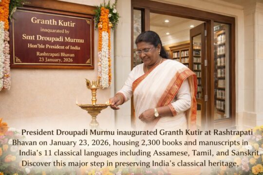 President Droupadi Murmu Inaugurates Granth Kutir at Rashtrapati Bhavan: A Milestone in Preserving India's Classical Languages and Heritage