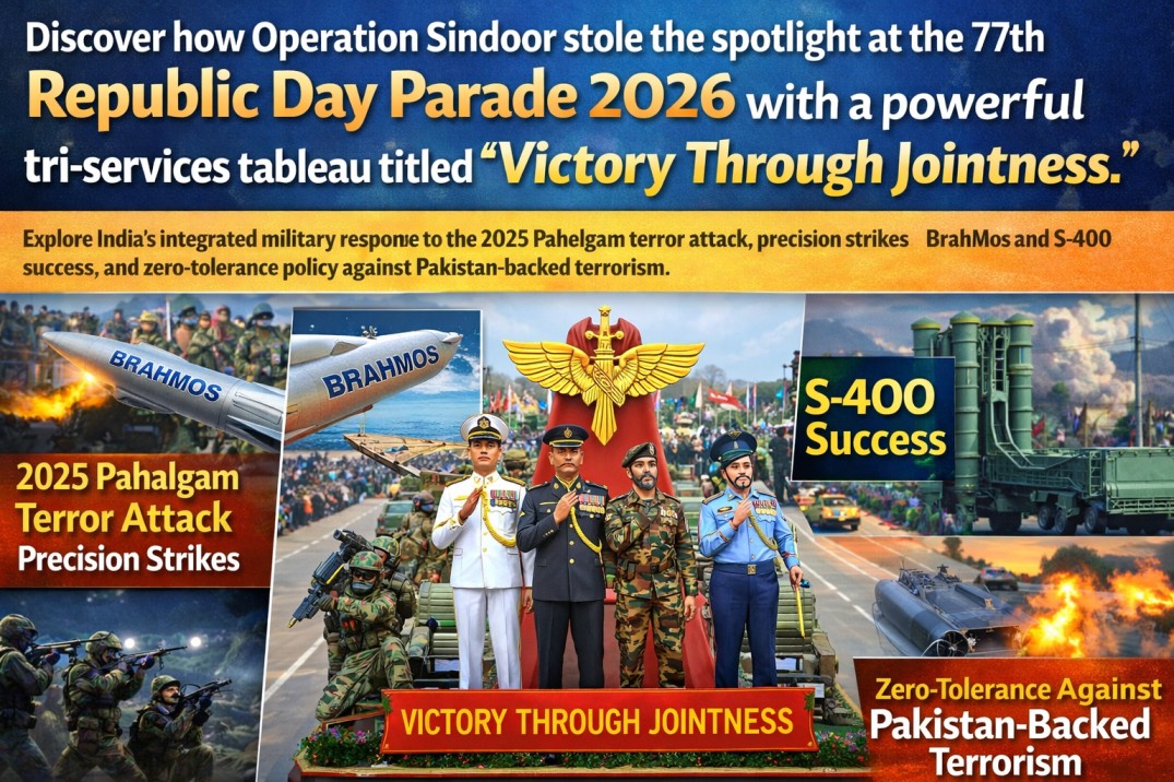 Operation Sindoor at Republic Day 2026: India’s Tri-Services Tableau Showcases Victory Through Jointness Against Terrorism
