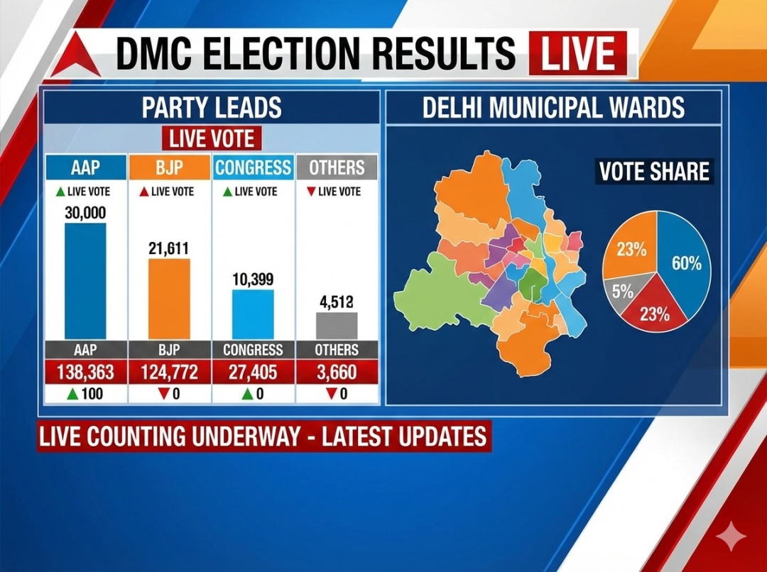 BMC Election Results 2026 LIVE | DMC Election Party-wise Results