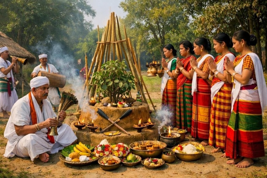 Bathou Puja 2026: Bodo-Kachari Communities Joyfully Celebrate Sacred Festival in Assam