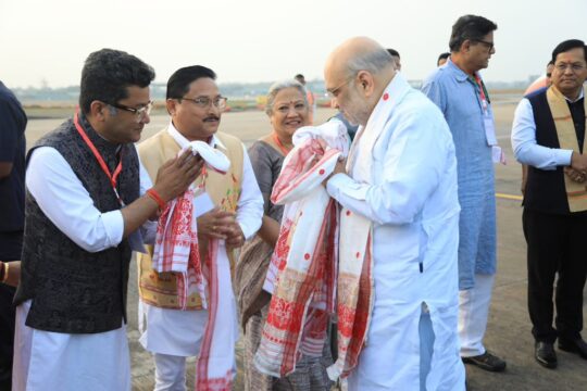 Amit Shah Arrives in Guwahati Ahead of Assam Assembly Elections