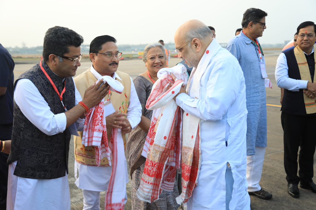 Amit Shah Arrives in Guwahati Ahead of Assam Assembly Elections