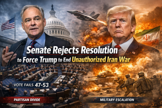 Senate Rejects Resolution to Force Trump: 53-47 Shock Defeat