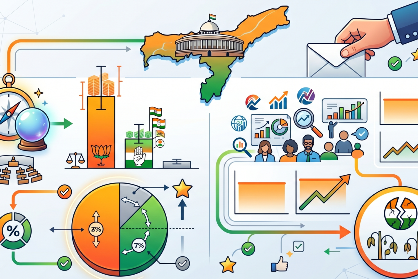 Today’s Chanakya Exit Poll Assam: BJP-led NDA Set for Massive Victory With 102+ Seats