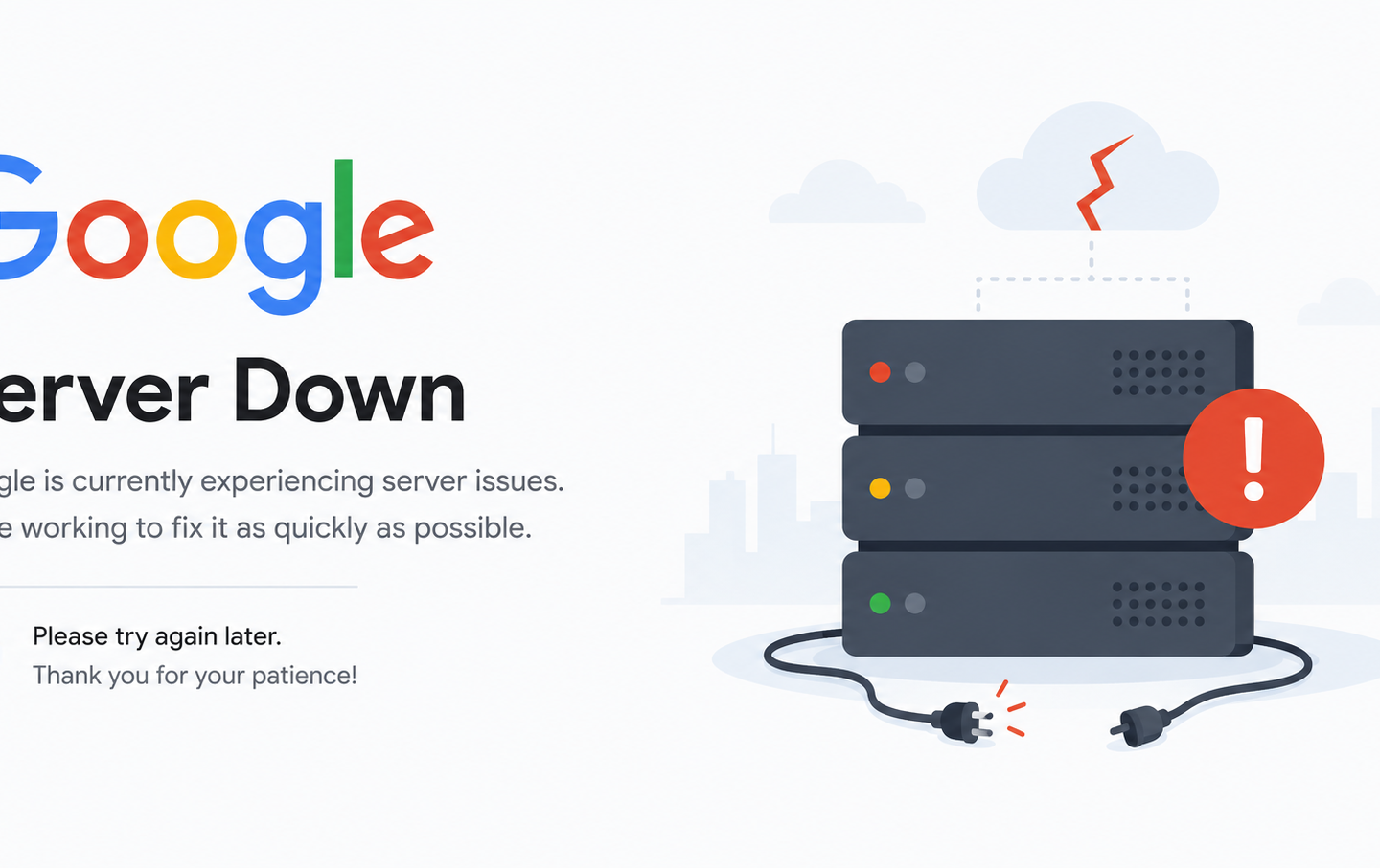 Massive Crisis: 500 Google Server Down in Shocking Outage