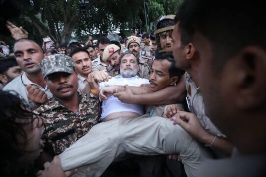 Breaking Update: Rahul Gandhi Held During Protest
