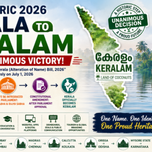 Historic 2026 Kerala Rename to Keralam Wins Unanimous Victory!